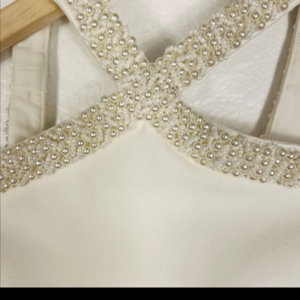 White Beaded Likely Brand Jumpsuit